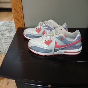 Nike Kids Sneakers - White, Pink, and Gray